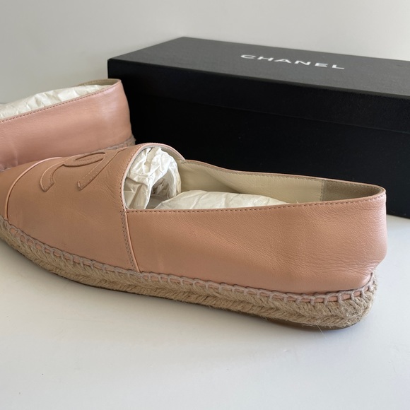 Chanel Espadrilles Lambskin Nude Color - Size 40 - Picture 3 of 13